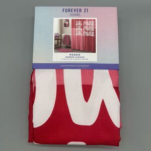 Girl Power Shower Curtain Red Pink